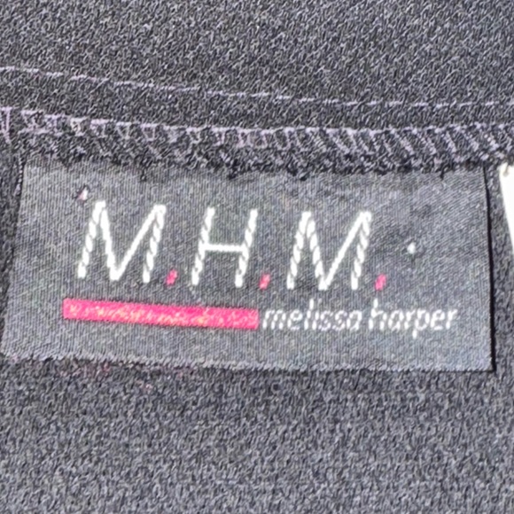 C-91 MHM Melissa Harper Black Embroidered Short Sleeve Suit Jacket Size 8‎ - Picture 8 of 16